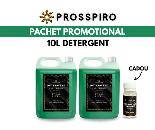 PACHETUL DOUBLE: 2x 5L Detergent "Royal Clean" (10L) + 1x Parfum de rufe 50ml CADOU